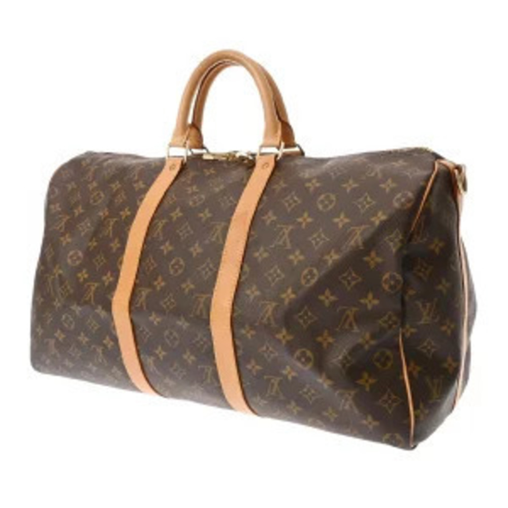 Louis Vuitton Brown Boston Canvas Bandouliere Bag Monogram Keepall Brown